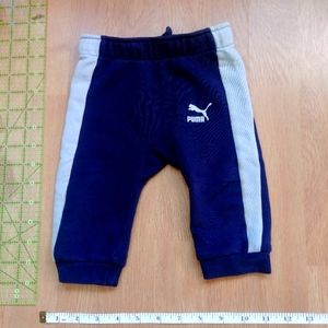 Navy and Light Blue Baby Puma Sweater Pants - 3-6months